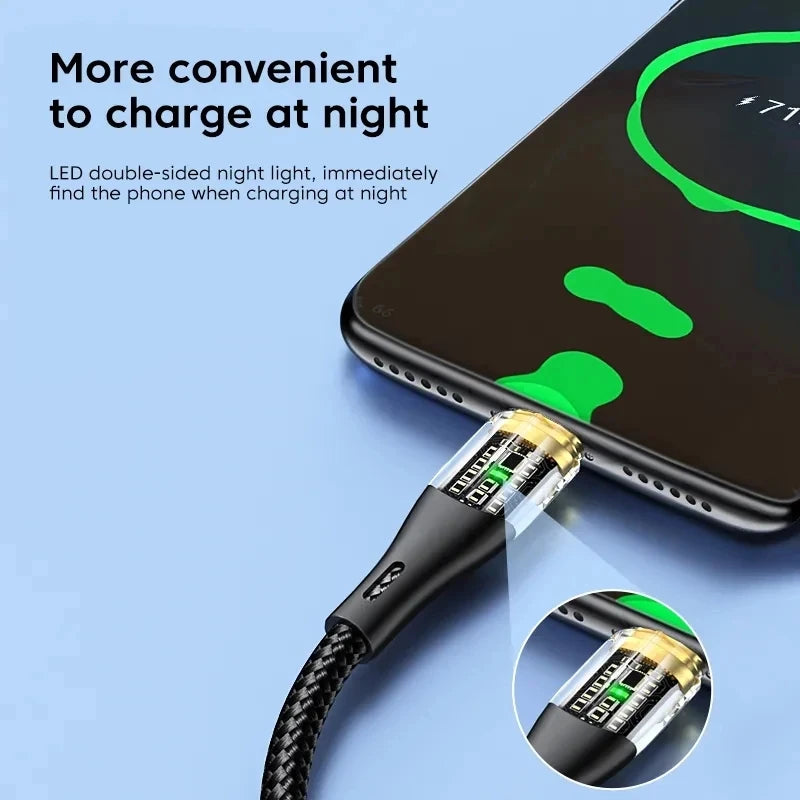 120W Super Fast Charging USB to Type C Cable