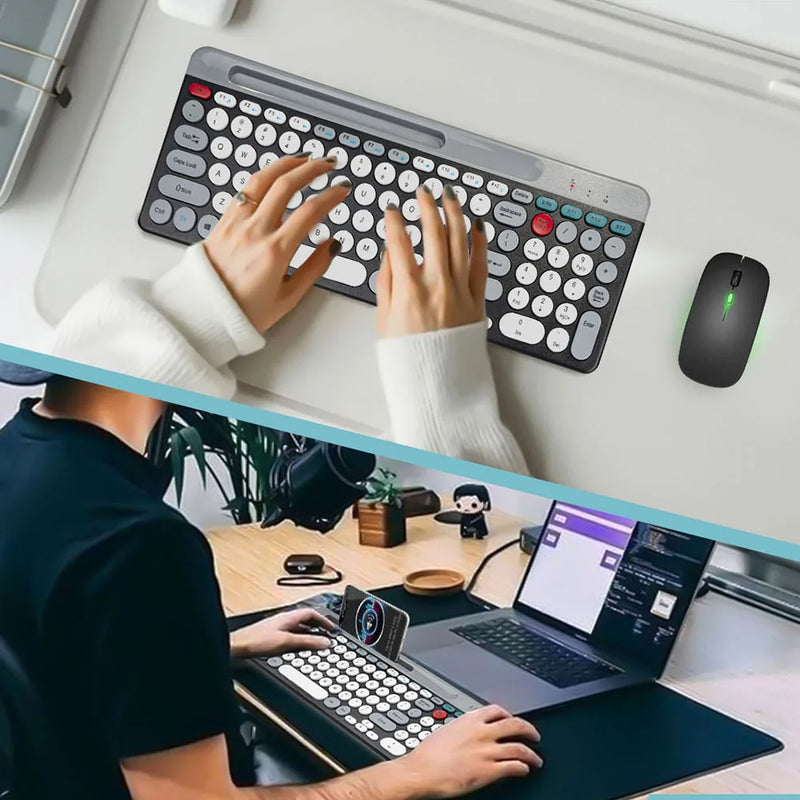 Rechargeable Multi-Device Keyboard Mouse Set