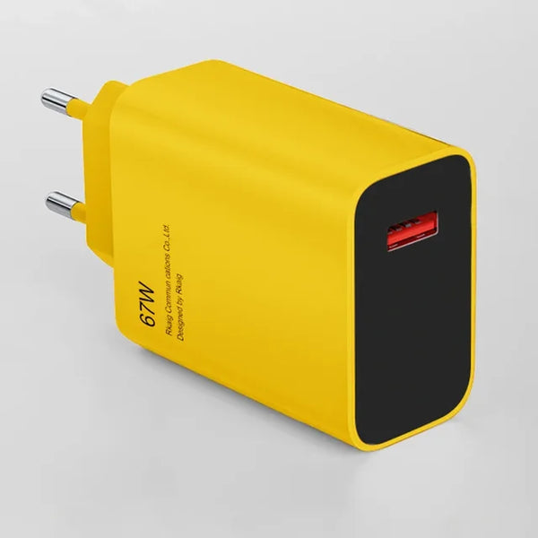 Fast Charger (67W) for Mobile Devices, with USB Type C Cable