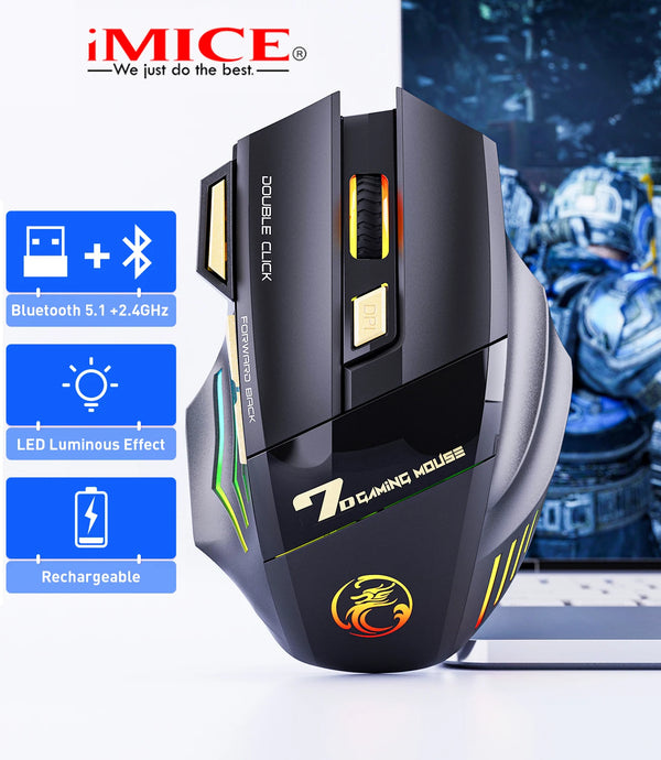 Rechargeable Computer Mice - Wireless Bluetooth Silent