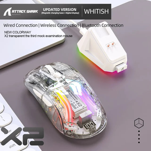 X2 Pro Magnetic Charging Bluetooth Mouse - RGB Lights