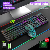 Ergonomic Gaming Mechanical Keyboard Rainbow LED