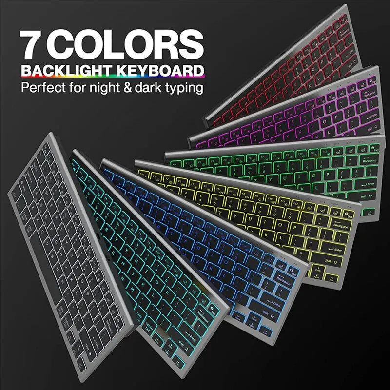 Colors Backlit Wireless Keyboard Mouse Combo 2.4G