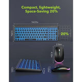 Colors Backlit Wireless Keyboard Mouse Combo - Rechargeable