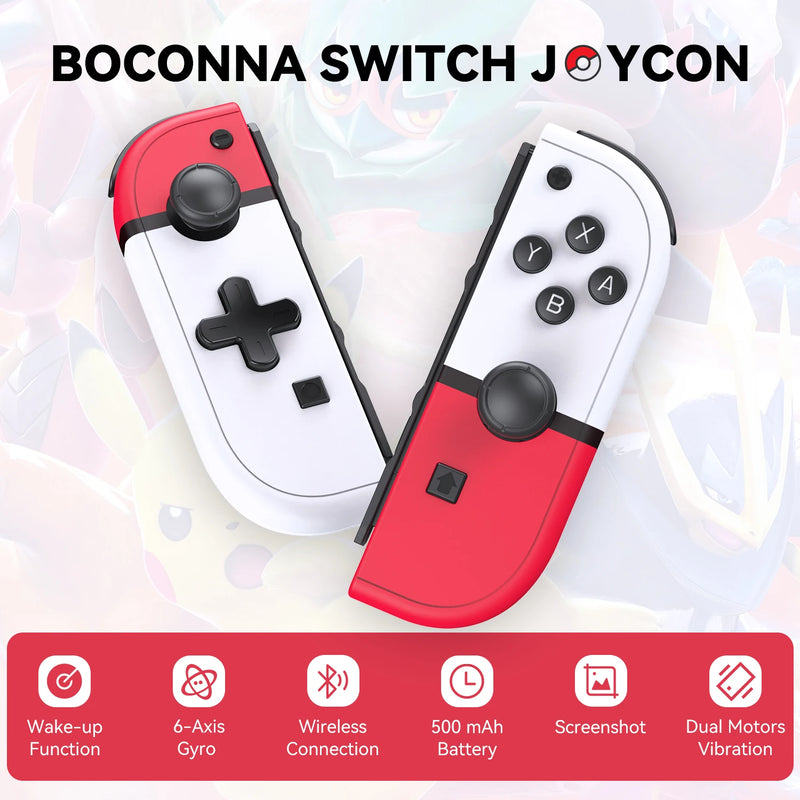 Wireless Joycons Controller with Vibration for Switch