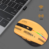 Ergonomic Rechargeable Gaming Mouse - Wireless RGB