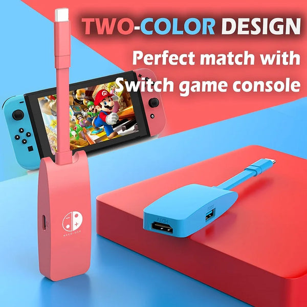 Portable USB-C to HDMI Dock Adapter for Nintendo Switch
