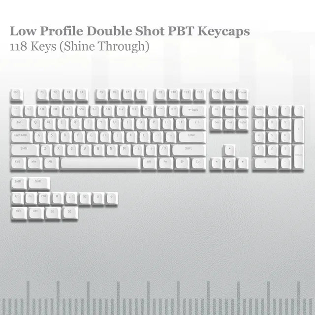 PBT Custom Low Profile Keycaps XVX Horizon 
