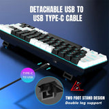 V800 Mechanical Gaming Keyboard - LED Backlit Compact 68 Keys