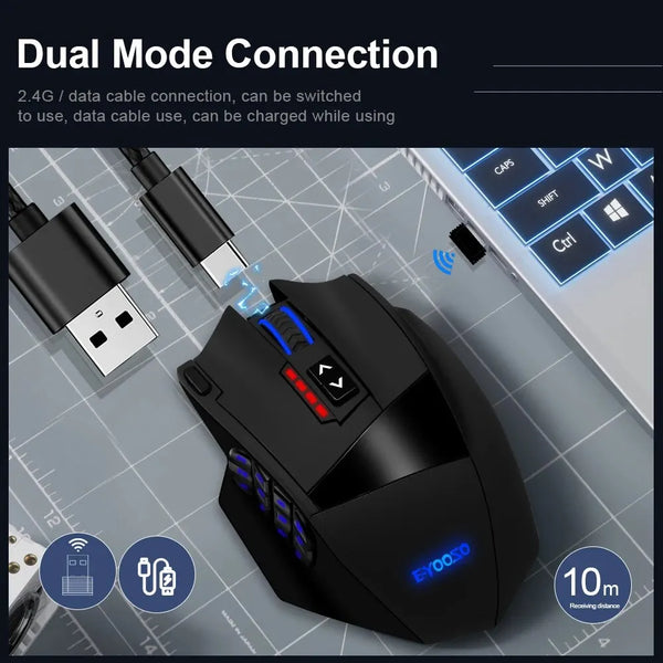 RGB Wireless Gaming Mouse 16 Button 