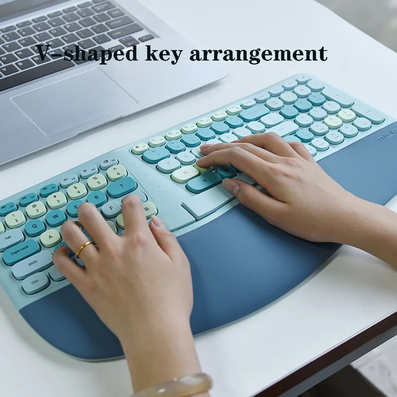 Wireless  Split Keyboard with Wrist Support